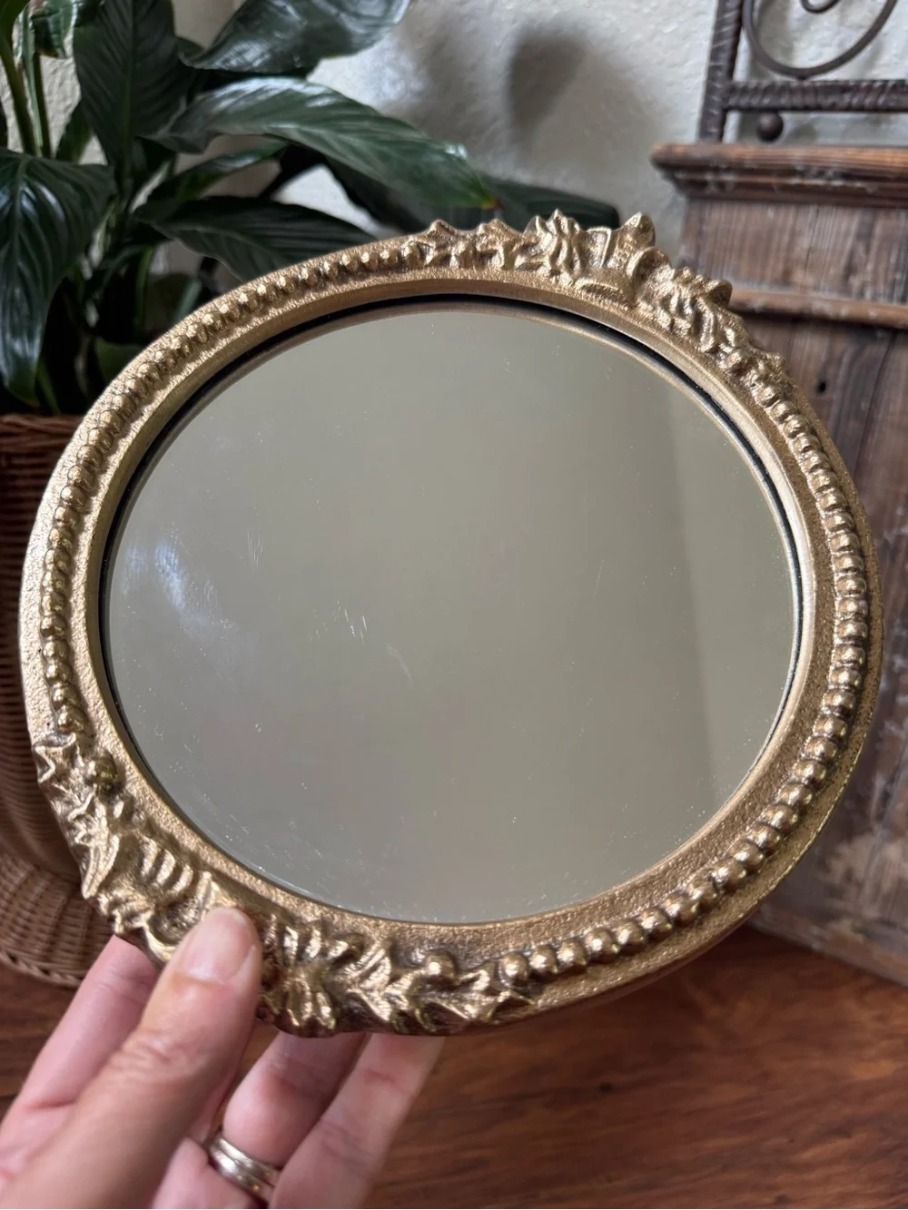 Decorative Gold Mirrored Tray, Hollywood Regency